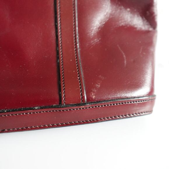 Vintage 60s 70s John Romain Red Leather Shoulder Bag - Picture 12 of 16